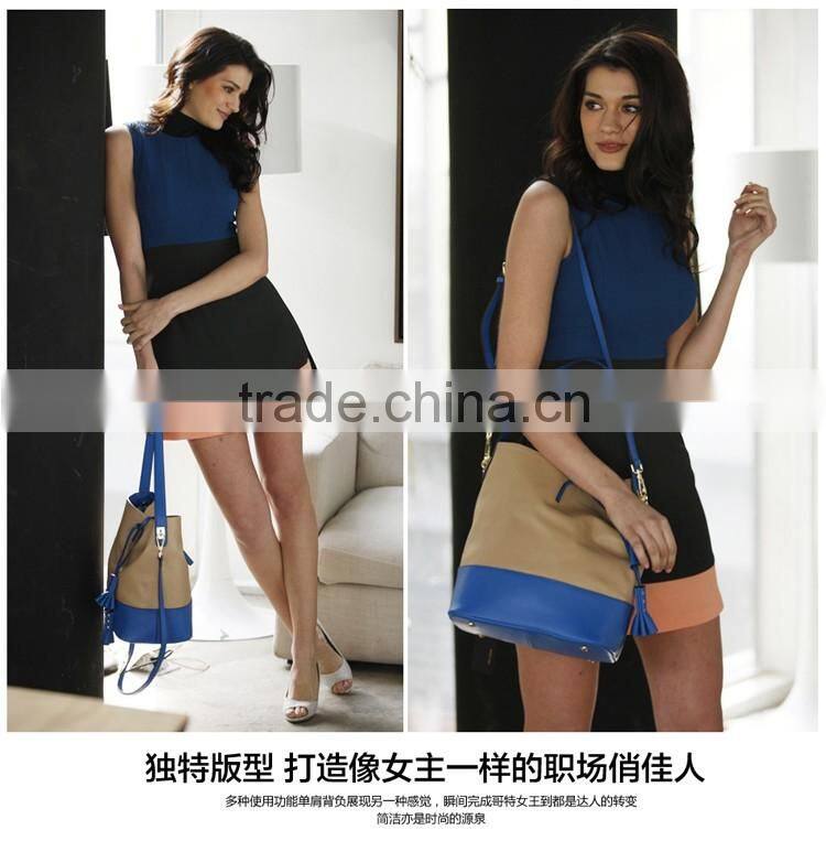 women leather bucket bag designer tote bag