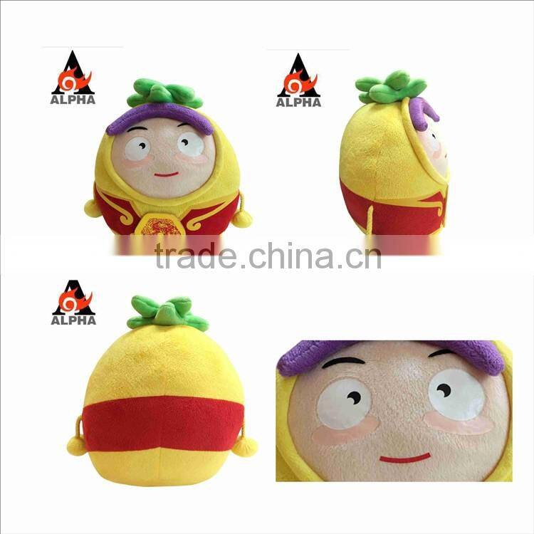 Alpha Animation Auldey Customize 10" creative plush stuffed toy pineapple for kid