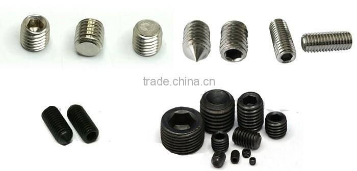 DIN913 hex socket head set screw manufacturer/Hexagon socket set screws with flat point/china free samples fastener