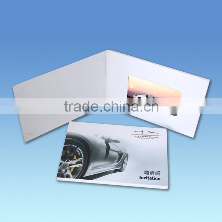 2016 most popular souvenir 5"lcd screen greeting card,digital video greeting card ,hard cover video book