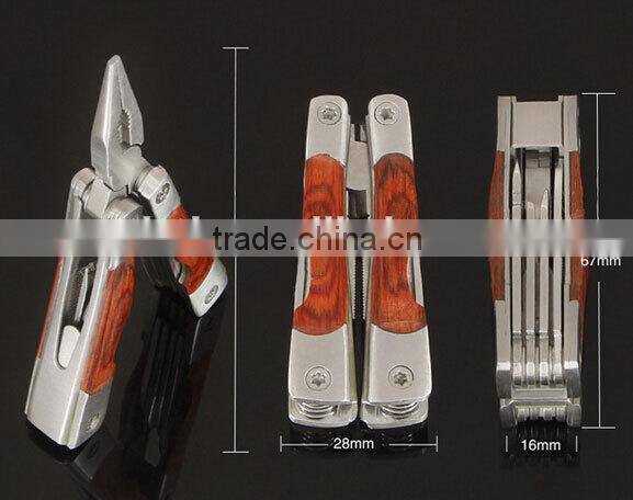OEM wooden handle pliers with stainless steel