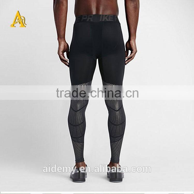 2016 Custom Wholesale Newest For Men Strong Elastic Sport Tights