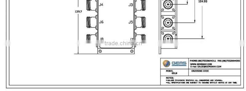 8 Way GPS Power Splitter GPS Splitters