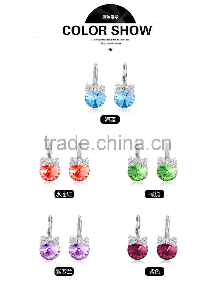 popular earrings &ouxi jewelry made with Austria Crystal jewerly 20709