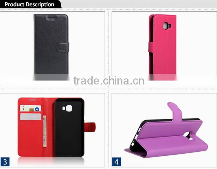 For Samsung Galaxy C5 Leather Case, Litchi Skin Leather Flip Case For Samsung Galaxy C5 C5000 Cell Phone Accessories