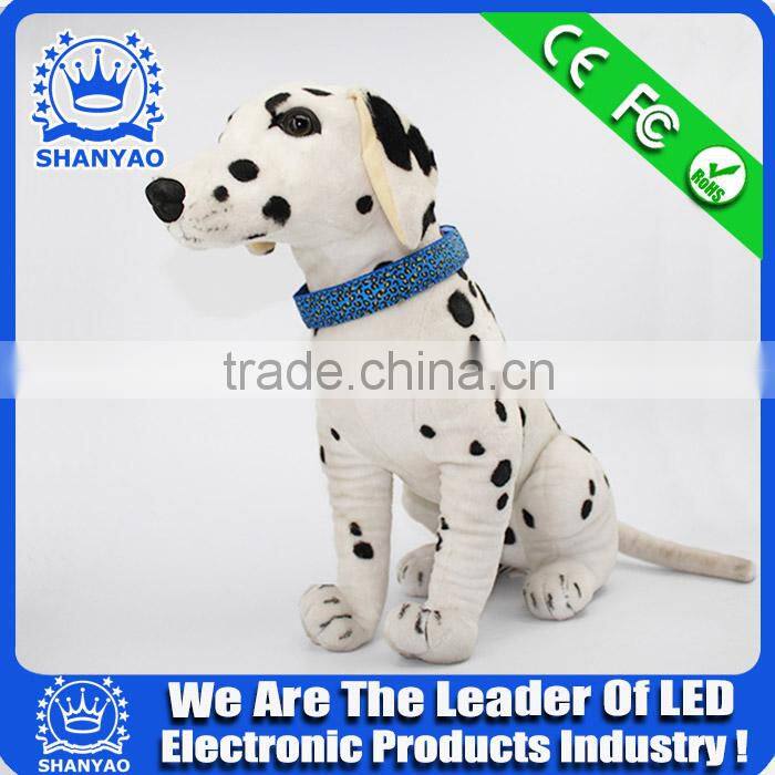 2015 Hot Selling Christmas LED Electronic Dog Collar With Leopard