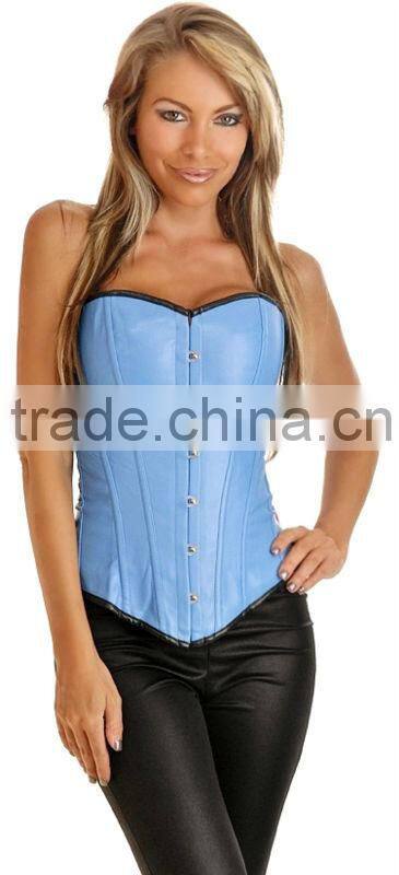 women casual push up leather sexy strapless corset m1989