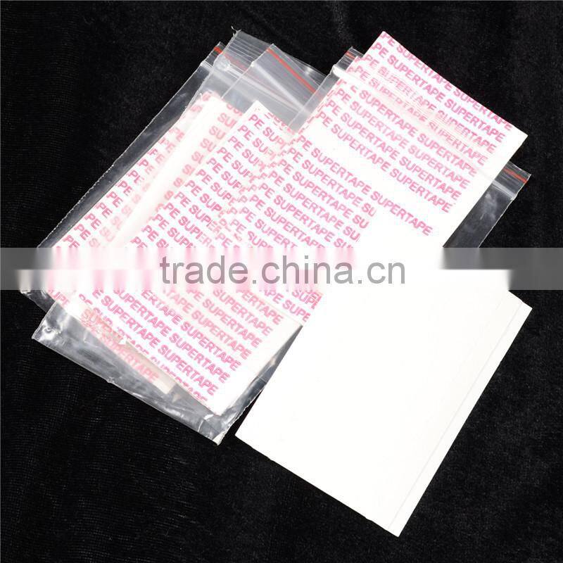Wholesale 1 sheets 12pcs 4cm*0.8cm CPAM SUPER HAIR TAPE Adhesive Double Side Tape for remy human hair, tools for hair extension