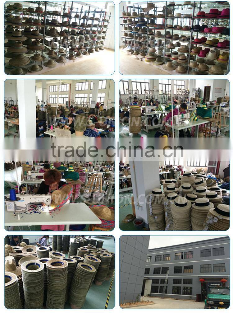 2016 new fashion summer large brim beach sun womens hats ladies black and white stripes floppy straw hat