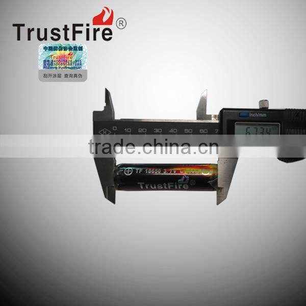 trustfire 3.7v 18650 2400mah high lithium battery for elctronic products