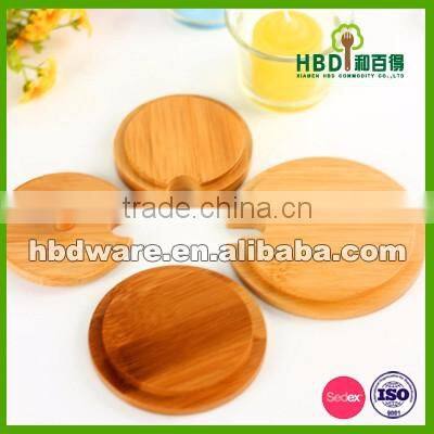 Hot new products for 2016 bamboo wood lid for glass jar,mason jar lid for sale