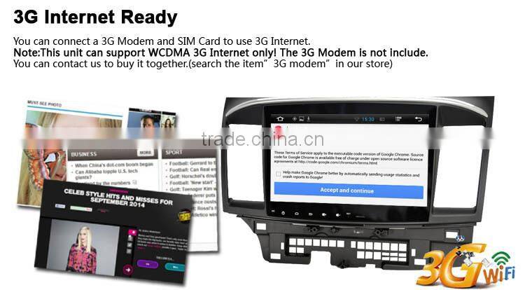 10.2 inch Android 4.4.4 Stereo for Mitsubishi Lancer GPS 1024*600 1.6G CPU Radio headunit free map GPS navi browser navi 335USD