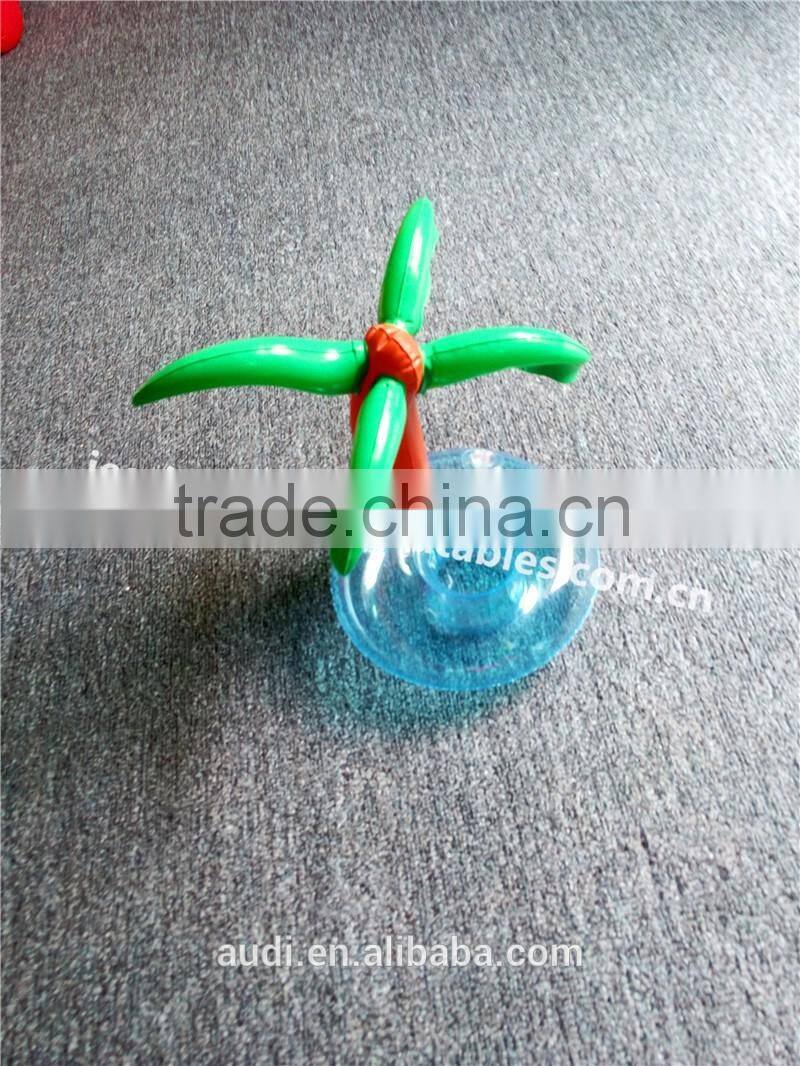 High quality plastic inflatable cup holder palm tree