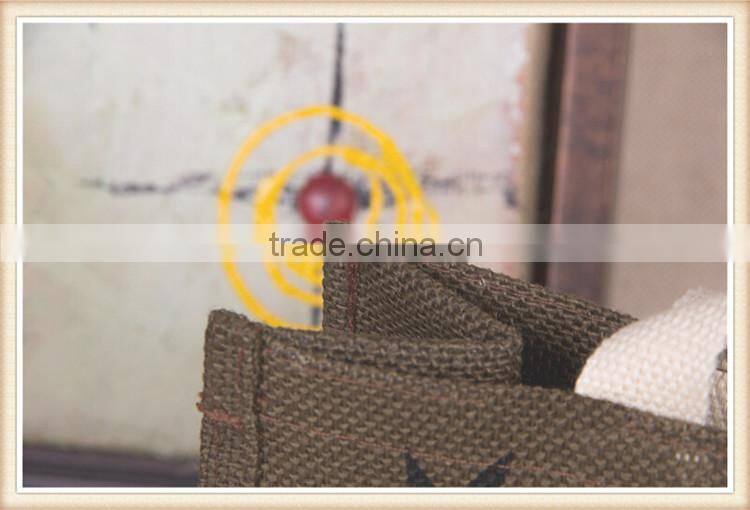Fashion jute shopping bag with pvc window
