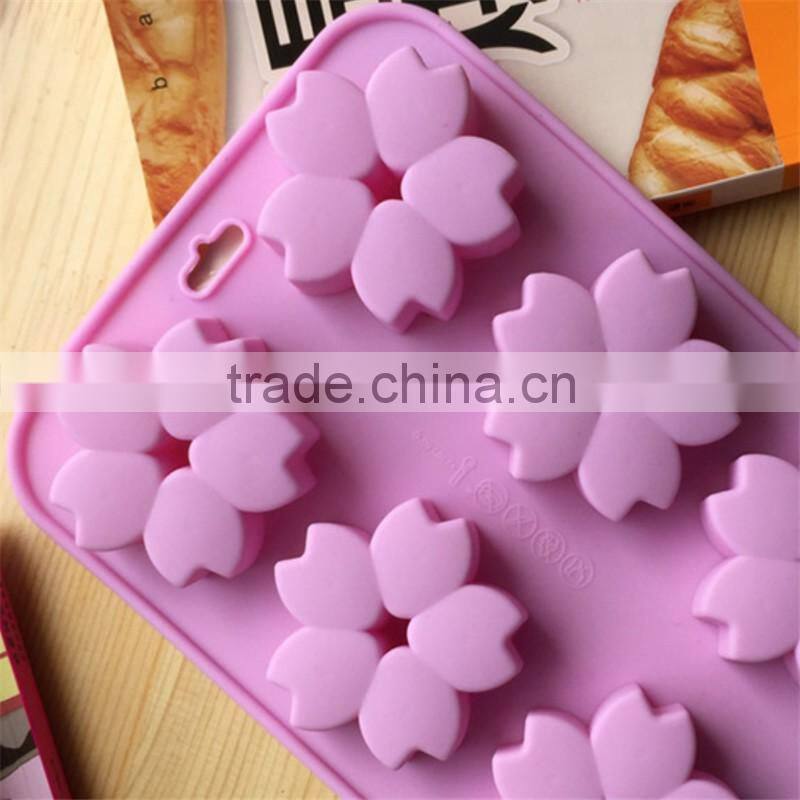 CTBED069 Chocolate Freezer Cake Mold Silicone Products 6 Even The Petals Flower Silicone Cake Mould