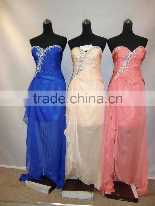 sexy backless off shoulder beaded see through blue formal dresses for women