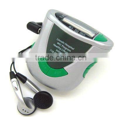 Multifunction pedometer with FM radio