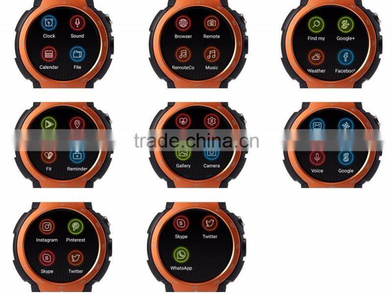 Sports Smart Watch with Heart rate monitor Sedentary Reminder Z9 Android 5.1 Wifi 3G Watch