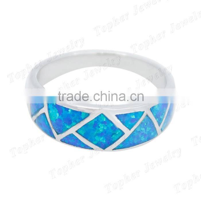 fancy silver opal 925 ring