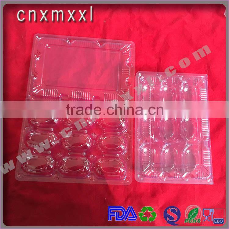 2016 food grade 9-paking kiwi fruit plastic trinket box with great price