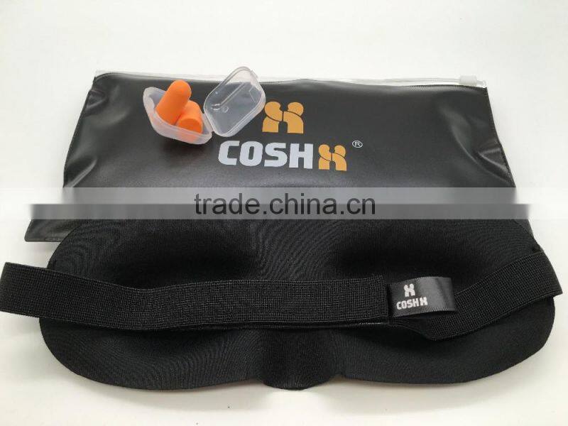 3D Sleeping Eye Mask, Eye Sleep Mask,3D Eye Mask with Earplugs, Silk Sleep Mask EM-021