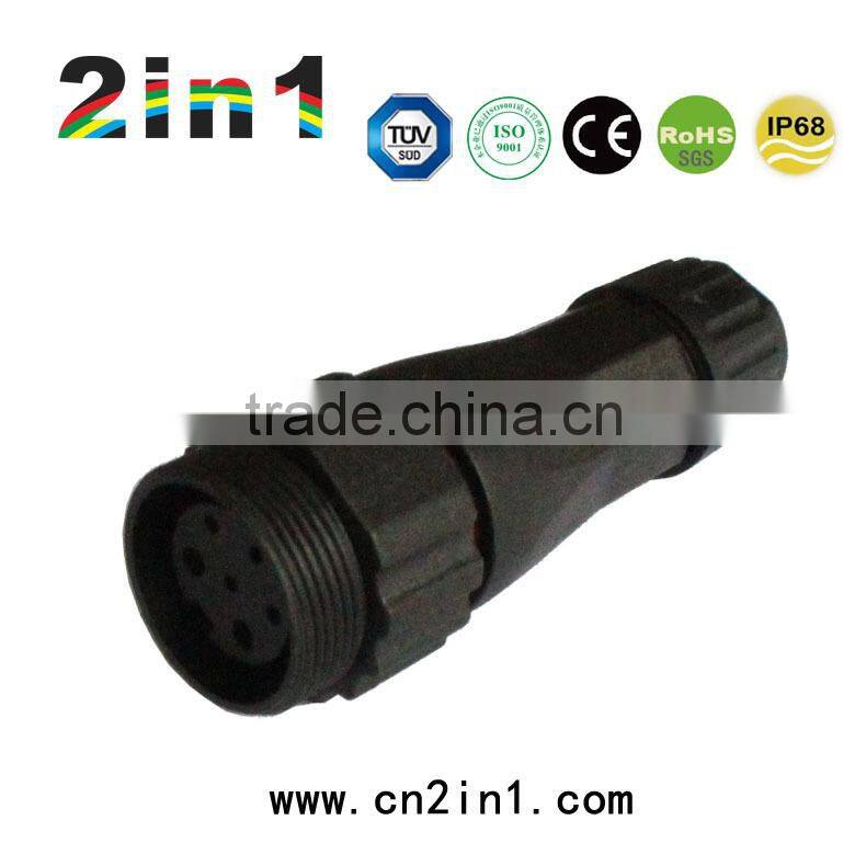 260B 2+4Pin IP68 Soldering Electric Cable Wire Waterproof Connector