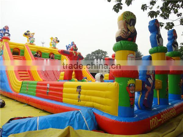 Used commercial inflatable jumping castle with slide