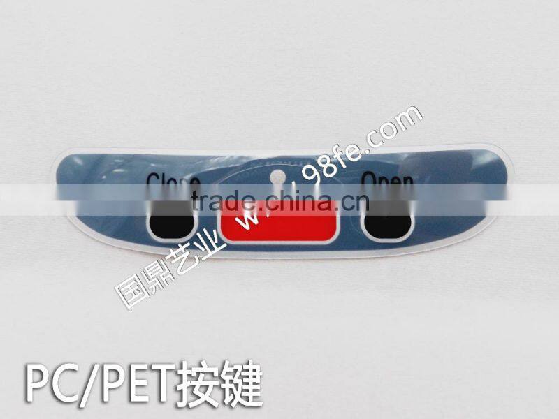 PVC/PC/PET with SGS and RoHS certified material electrical switch keypad