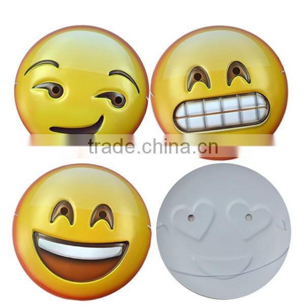 Hot selling PVC emoji mask,emoji smile mask,Plactic whatsapp emoji masks
