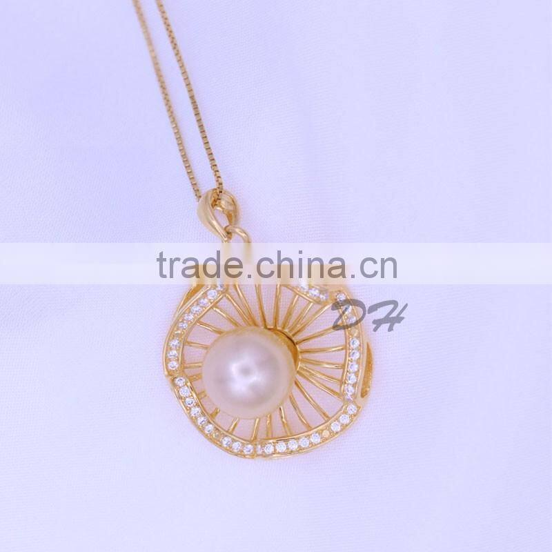 natural freshwater 925 silver pearl pendant