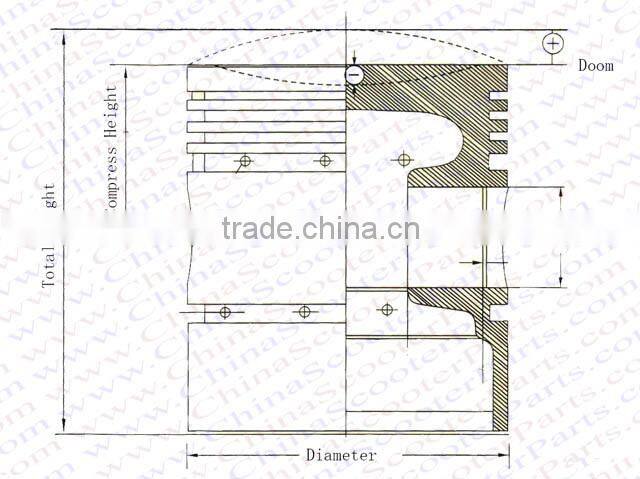 44MM 12MM Piston Ring Bearing Kit 49CC Mini Quad ATV Parts
