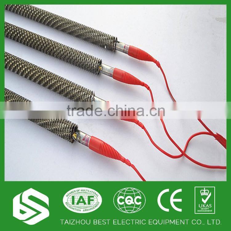 110v, 220v explosion proof finned tube air heater for heating cutting bar, hot stamp