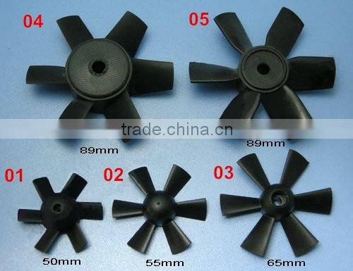 RC Model Accessories 6 Blade Ducted Fan Propeller 50mm/55mm/65mm/89mm Propeller For Fixed-wing RC Aircraft