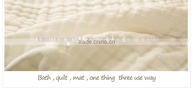 Soft 100% natural Newborn infant thin cotton towel fabric baby gauze cotton baby balnket