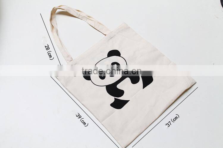 High Capacity bag cute panda handbag cotton shopping bag