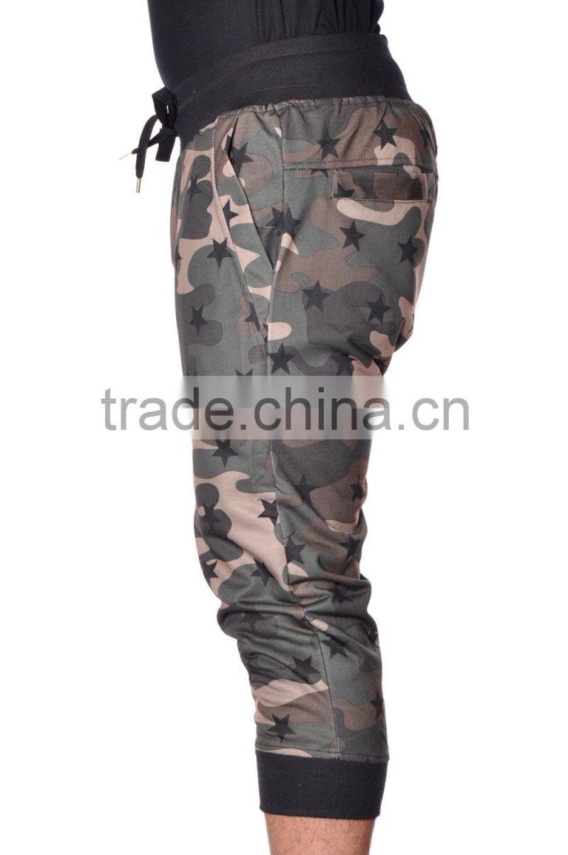 Mens Sublimated Slim Fit Military Camo Street Joggers