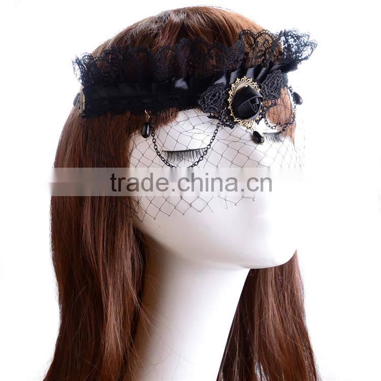 MYLOVE Beautiful lady Black Lace Floral Eye Mask Venetian Masquerade Fancy Party Dress ML5048