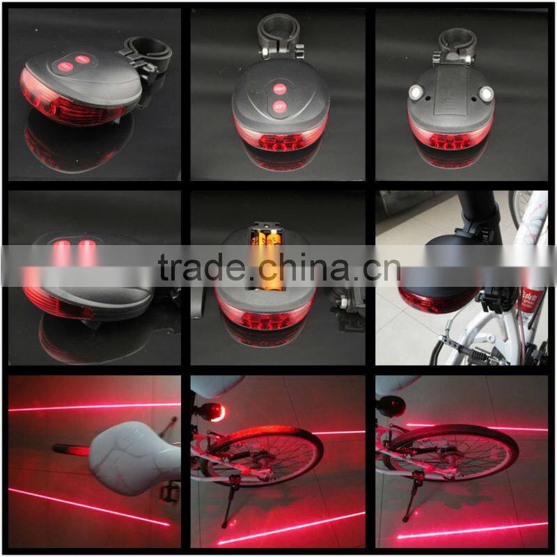5LED bicycle rear light bike tail lights bicycle laser light