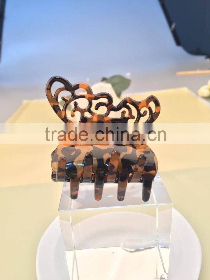Wholesale luxury barrette high quality fashion jewelry butterfly hair claw clip novelty clamp clip