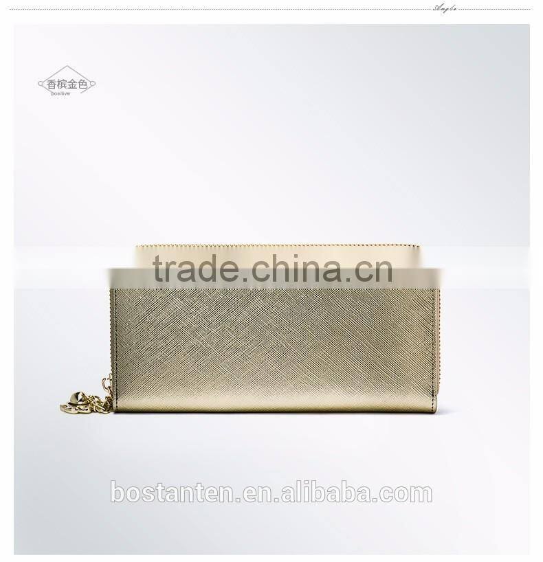 luxury evening party women zipper leather wallet fashion designer purse