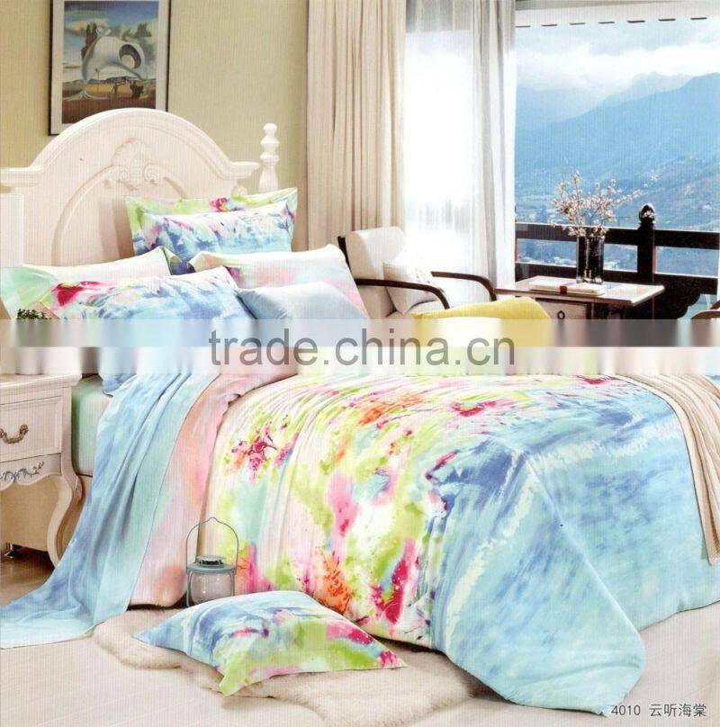 bright color china wholesale satin fabric cotton rayon luxury bedding sets