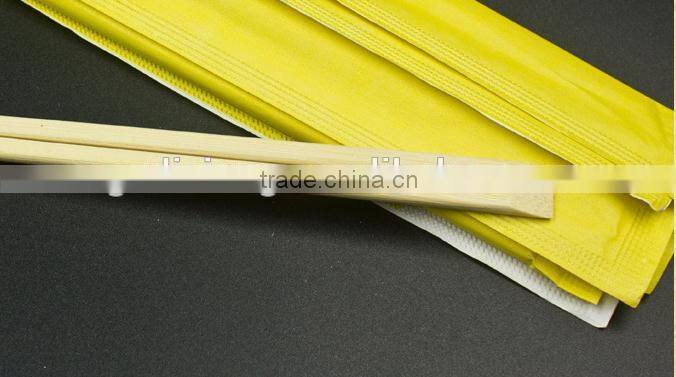 eco-friendly disposable bamboo twin chopsticks with paper packing