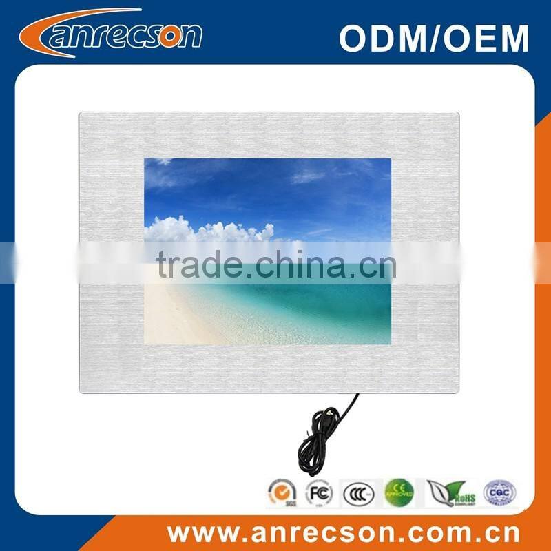 15 inch industrial lcd monitor with VGA+DVI IP65