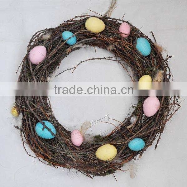 DIA20X17CM EASTER NATURAL BASKET