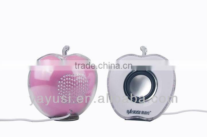 usb mobile phone speaker lovely apple shape