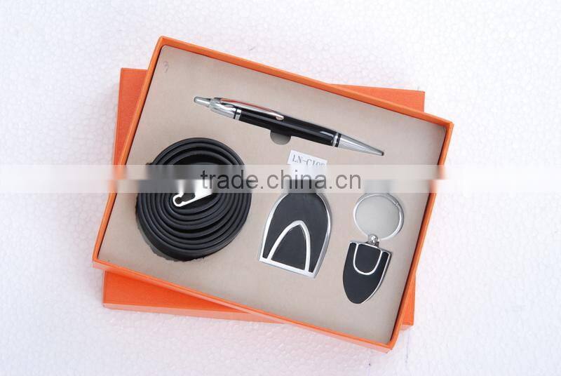 2014 leather gift set for business for promotion