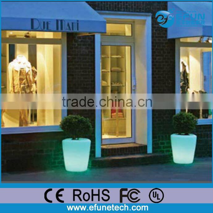 portable waterproof rechargable rgb color changing decorative illuminated led outdoor planters