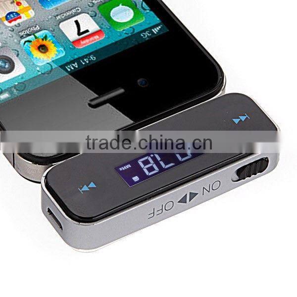3.5mm Jack FM Radio Transmiter Handsfree Car Kit For Mobilephones/Tablets/Music Player