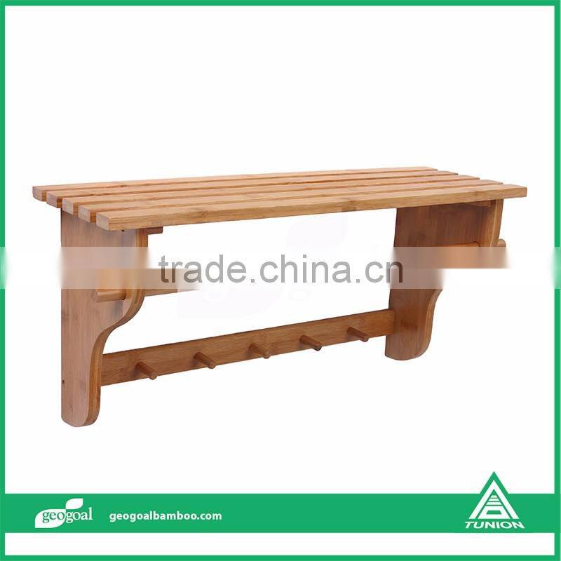 Bathroom accessory bamboo wall floating shelves
