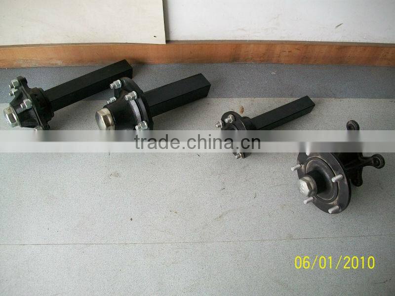 Agricultural stub axle bearing hub assembly